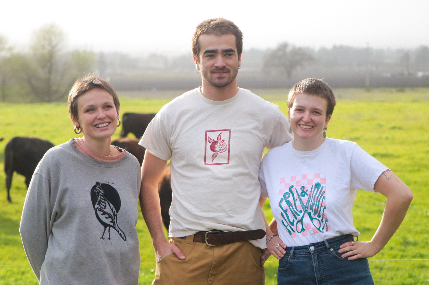 Hand Printed Here & Queer Checkered