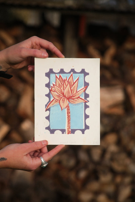 Hand Printed Agave