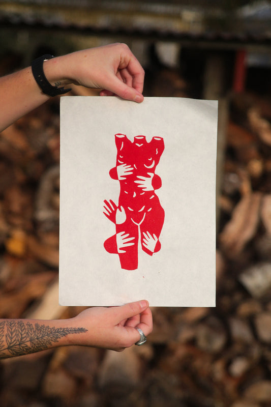 Hand Printed Body & Hands